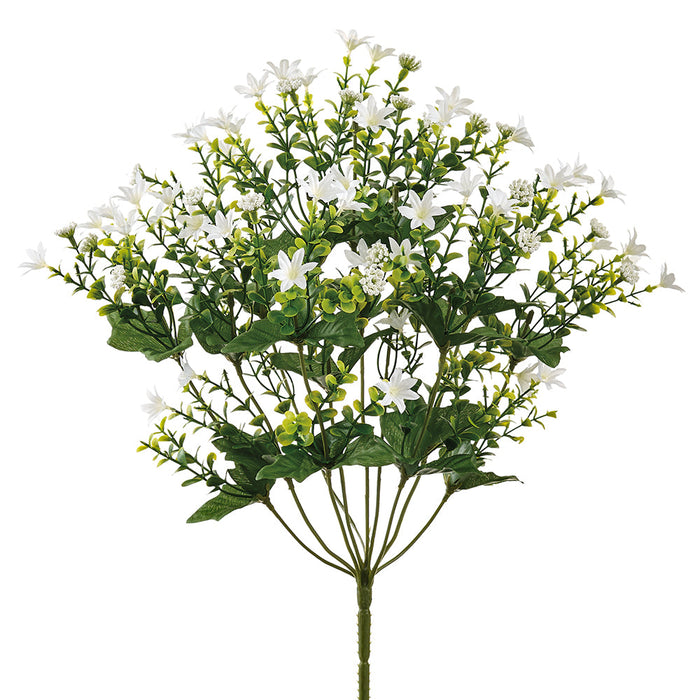 17" Wild Starflower Artificial Flower Bush -White (Pack of 12) - FBS008-WH