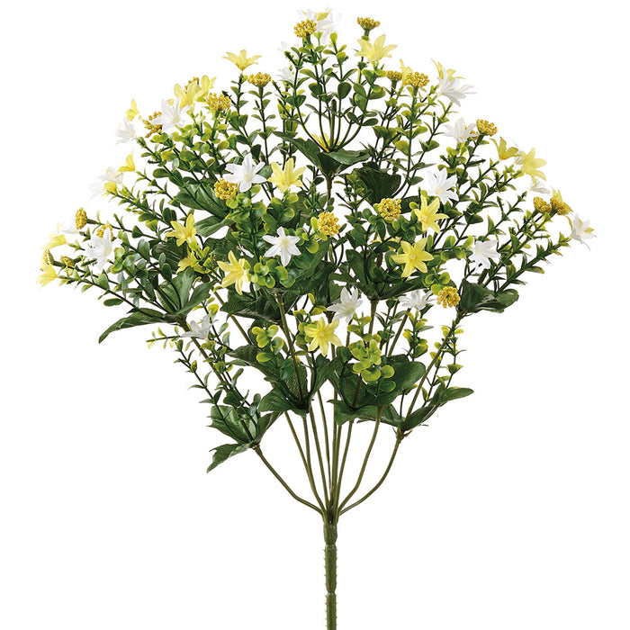 17" Wild Starflower Artificial Flower Bush -Yellow (Pack of 12) - FBS008-YE