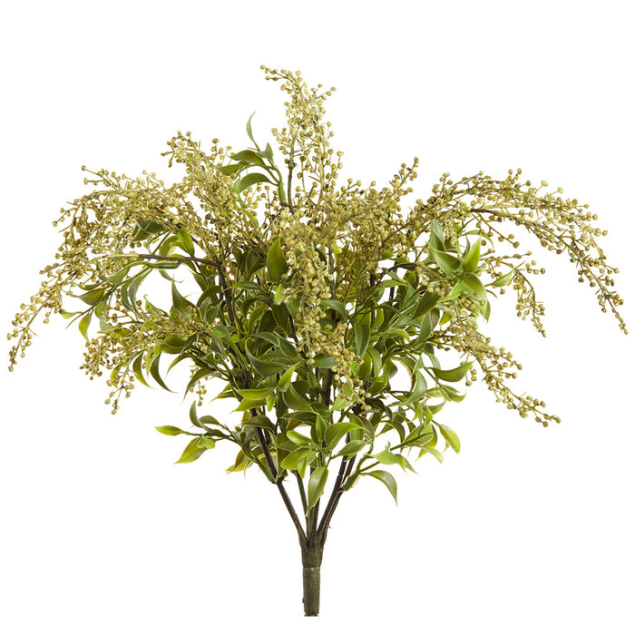 19" PE Soft-Touch Blooming Sedum Artificial Flower Bush -Green (Pack of 12) - FBS039-GR