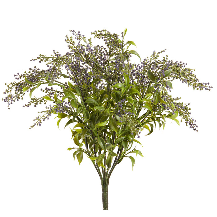 19" PE Soft-Touch Blooming Sedum Artificial Flower Bush -Purple (Pack of 12) - FBS039-PU