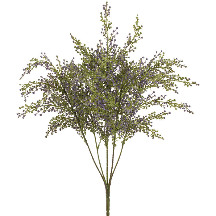 18" PE Soft-Touch Blooming Sedum Artificial Flower Bush -Purple (Pack of 12) - FBS040-PU