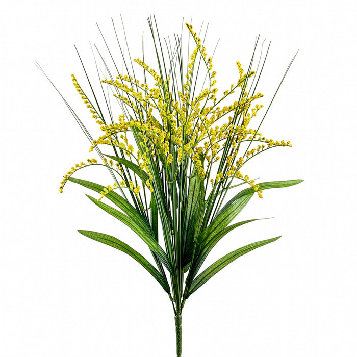 24" Artificial Solidago Goldenrod Flower Bush -Yellow (Pack of 12) - FBS283-YE