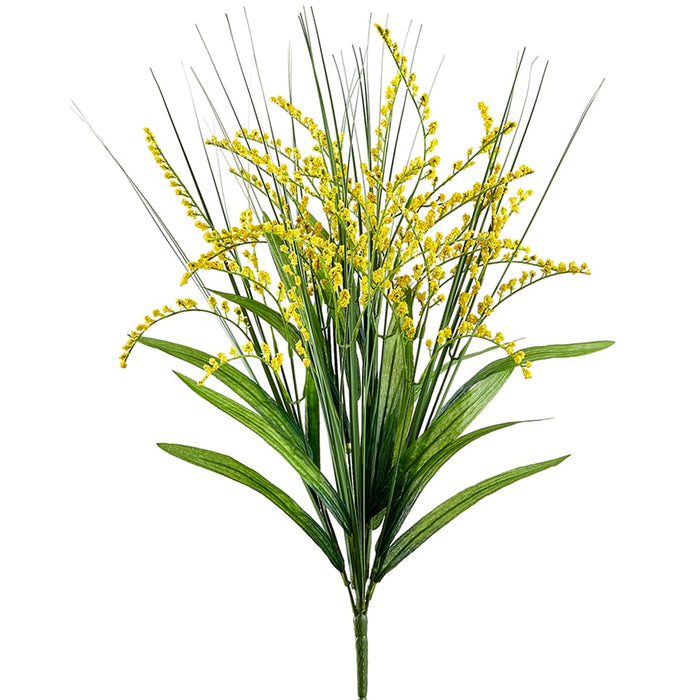 24" Artificial Solidago Goldenrod Flower Bush -Yellow (pack of 12) - FBS283-YE