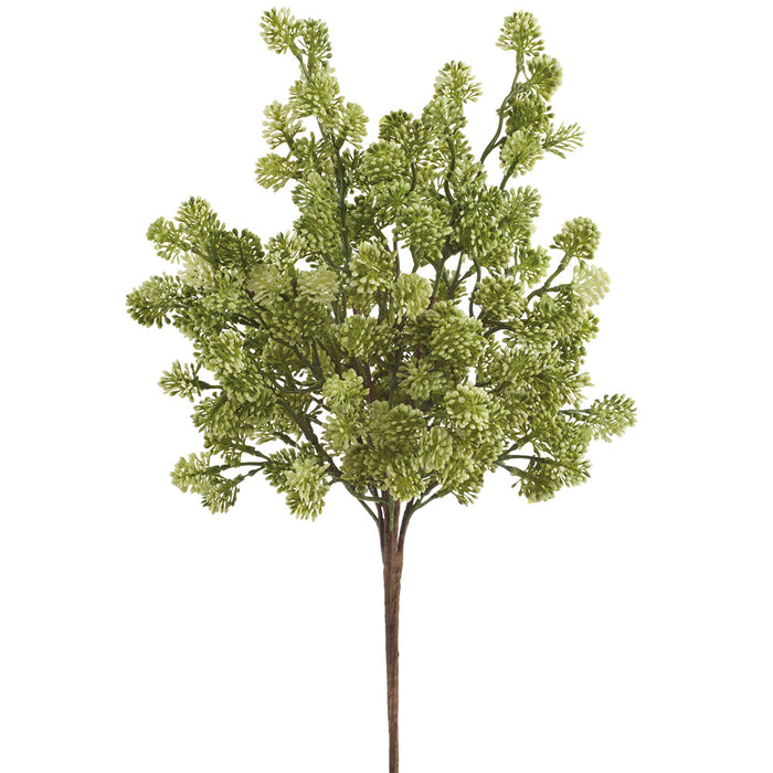 19" PE Sedum Artificial Flower Bush -Cream/Green (Pack of 6) - FBS415-CR/GR