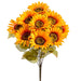 19" Silk Sunflower Flower Bush -Mustard (pack of 12) - FBS449-MD