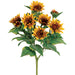 22" Silk Sunflower Flower Bush -Yellow (pack of 4) - FBS456-YE