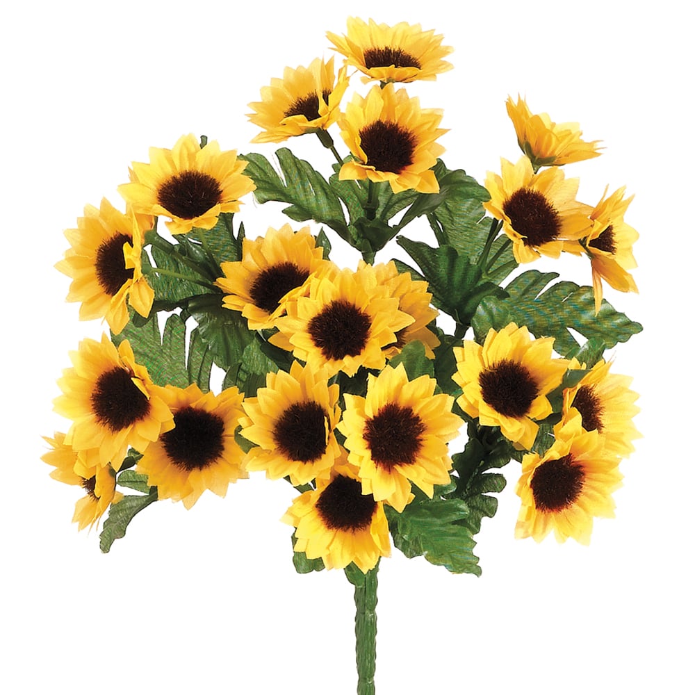 6 Bushes  20 Yellow Artificial Daisy Flower Spray, Silk Flowers Bouq