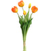 17.7" Real Touch Tulip Silk Flower Stem Bundle -Orange (pack of 12) - FBT001-OR