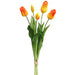 18" Real Touch Tulip Silk Flower Stem Bundle -Orange (pack of 12) - FBT003-OR