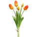 16" Real Touch Tulip Silk Flower Stem Bundle -Orange (pack of 12) - FBT004-OR