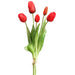 16" Real Touch Tulip Silk Flower Stem Bundle -Red (pack of 12) - FBT004-RE