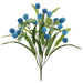 18" Globe Thistle Artificial Flower Bush -Blue (Pack of 12) - FBT005-BL