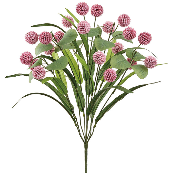 18" Globe Thistle Artificial Flower Bush -Mauve (Pack of 12) - FBT005-MV