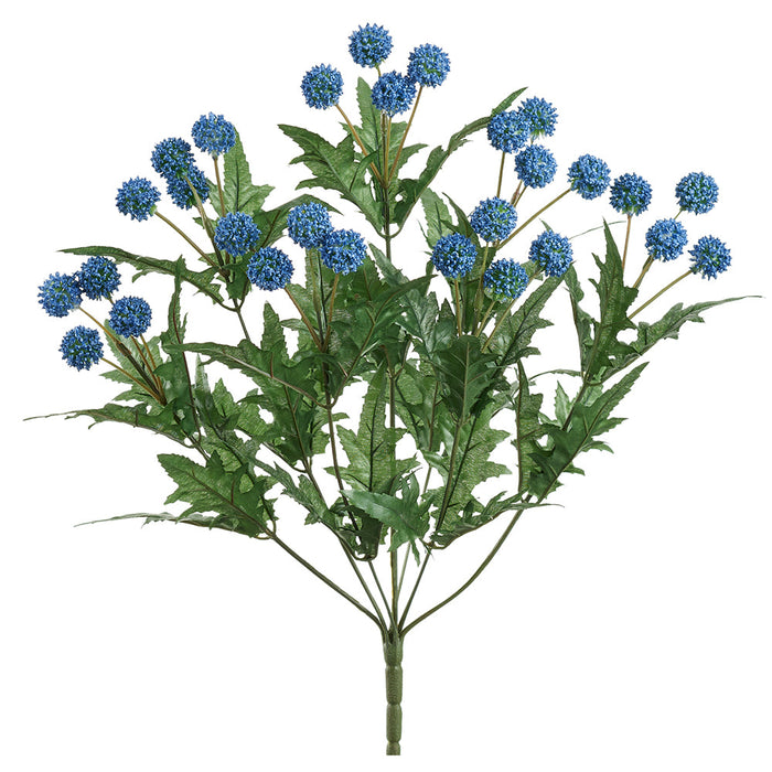 16.5" Globe Thistle Artificial Flower Bush -Blue (pack of 12) - FBT050-BL