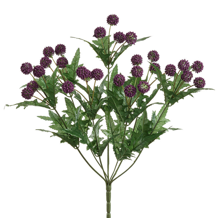 16.5" Globe Thistle Artificial Flower Bush -Purple (pack of 12) - FBT050-PU