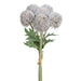 15" Globe Thistle Artificial Flower Stem Bundle -Gray/White (pack of 6) - FBT221-GY