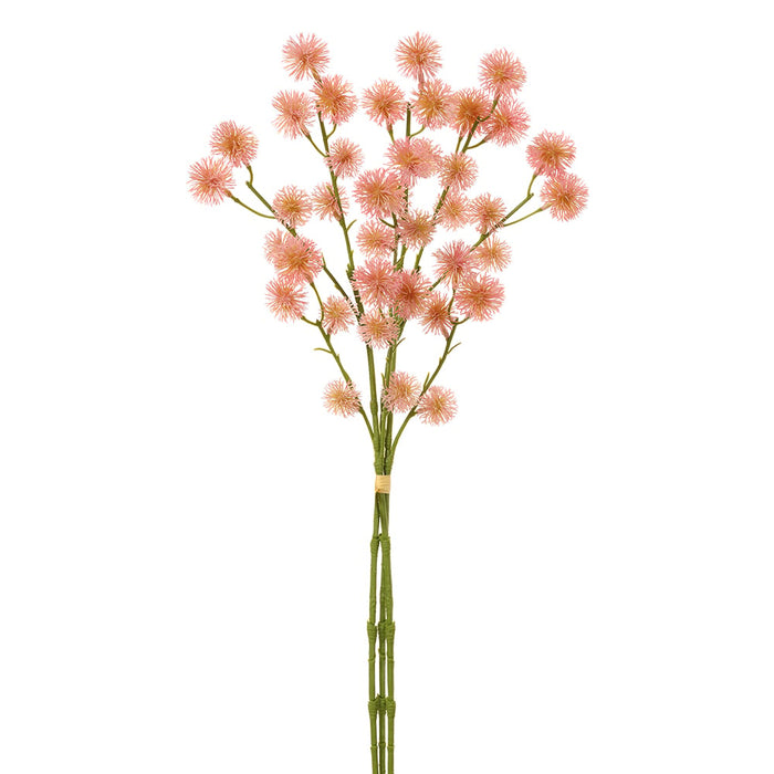 25" Artificial Thistle Flower Stem Bundle -Pink (pack of 12) - FBT230-PK