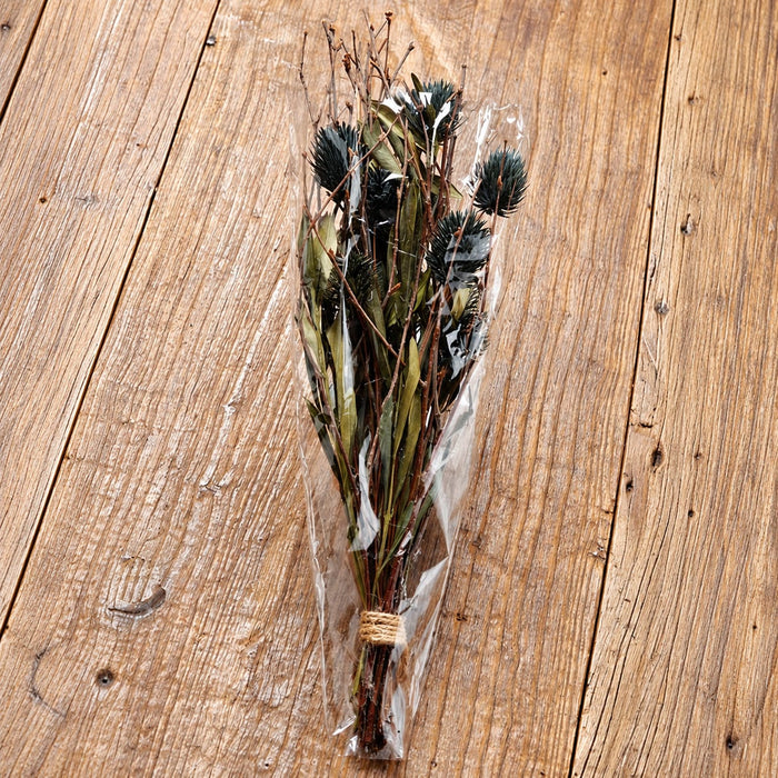 16.5" Globe Thistle Artificial Flower Stem Bundle -Navy (Pack of 4) - FBT313-NY