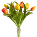 11.75" Mixed Tulip Silk Flower Stem Bundle -Orange/Yellow (Pack of 12) - FBT532-OR/YE