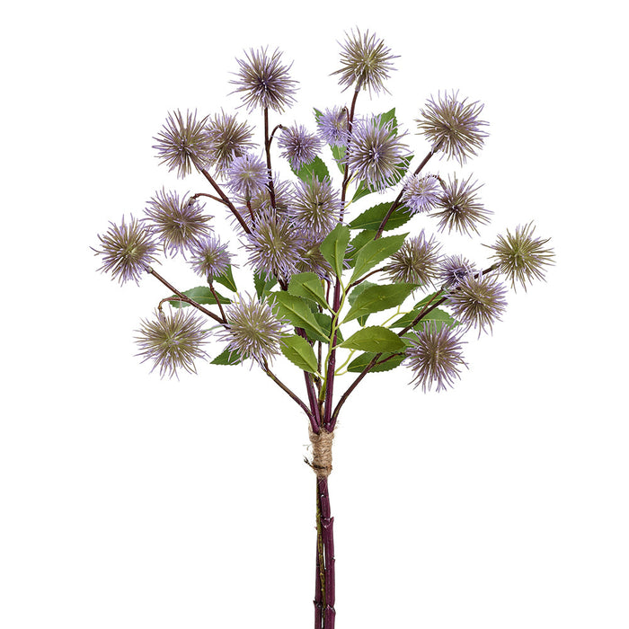18" Globe Thistle Silk Flower Stem Bundle -Lavender (Pack of 12) - FBT556-LV