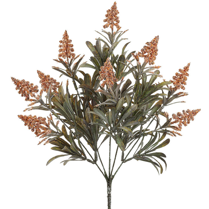 14" Artificial Thistle Flower Bush -Toffee (pack of 12) - FBT682-TV