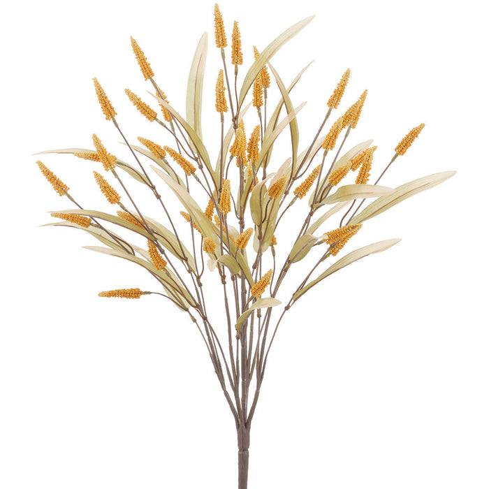 23" Veronica Silk Flower Bush -Mustard (Pack of 12) - FBV022-MD