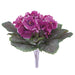 8" African Violet Faux Flower Bush -Boysenberry (Pack of 12) - FBV123-BB