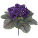 8" African Violet Faux Flower Bush -Purple (Pack of 12) - FBV123-PU