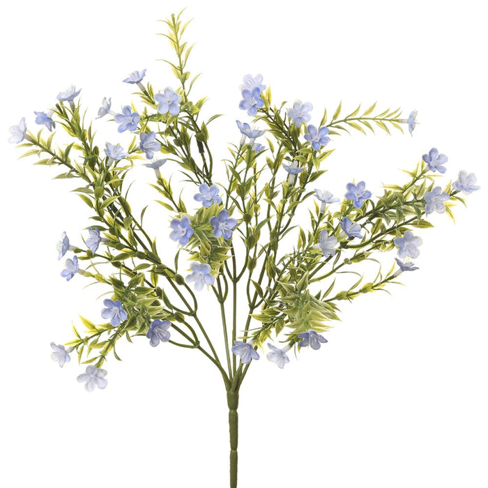 13.75" Artificial Waxflower Bush -Blue (pack of 12) - FBW210-BL