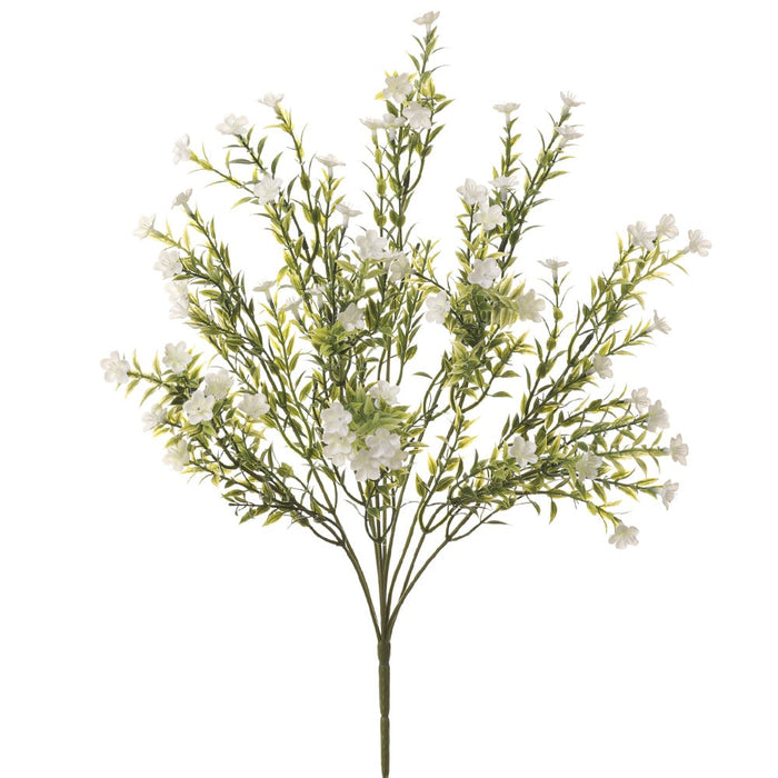 20" Artificial Waxflower Bush -White (pack of 12) - FBW211-WH