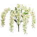 28" Wisteria Silk Hanging Flower Bush -White (pack of 12) - FBW253-WH