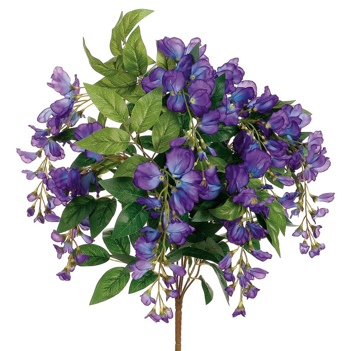 22" Silk Wisteria Hanging Flower Bush -Violet/Blue (pack of 12) - FBW418-VI/BL
