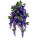 31" Silk Wisteria Hanging Flower Bush -Purple (Pack of 6) - FBW911-PU