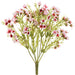 11" Small Waxflower Silk Flower Bush -Pink/Beauty (Pack of 12) - FBW952-PK/BT