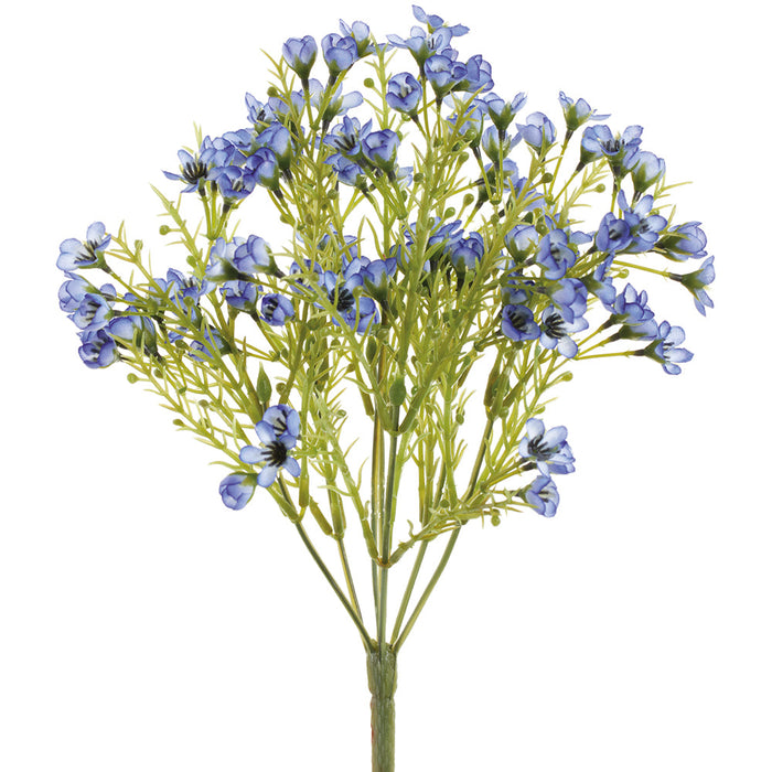 11" Small Waxflower Silk Flower Bush -2 Tone Purple (Pack of 12) - FBW952-PU/TT