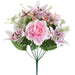 20" Mixed Peony & Lily Silk Flower Bush -Pink (pack of 6) - FBX113-PK