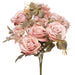 17" Outdoor UV-Resistant Artificial Rose & Hydrangea Flower Bush -Pink (Pack of 12) - FBX134-PK