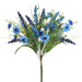 22" Mixed Cornflower, Thistly & Berry Silk Flower Bush -2 Tone Blue (pack of 6) - FBX166-BL/TT