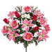22" Mixed Lily, Gerbera Daisy & Rose Silk Flower Bush -Beauty/Mixed Colors (Pack of 6) - FBX313-BT/MX