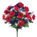 19" Silk Anemone & Cornflower Flower Bush -Red/Royal (pack of 12) - FBX533-RE/RY