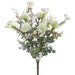 14" Mixed Mini Dahlia & Waxflower Silk Flower Bush -2 Tone Green (Pack of 12) - FBX547-GR/TT