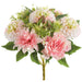 17" Mixed Dahlia & Peony Silk Flower Bush -2 Tone Pink (Pack of 6) - FBX798-PK/TT