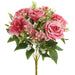 17" Mixed Dahlia & Rose Silk Flower Bush -Cerise (Pack of 6) - FBX800-CE