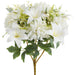 21.5" Mixed Mum & Lily Silk Flower Bush -White (Pack of 6) - FBX802-WH
