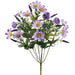 19" Mixed Daisy & Ranunculus Silk Flower Bush -Purple (Pack of 12) - FBX820-PU