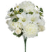 18.5" Mixed Mum, Lily & Rose Bud Silk Flower Bush -Cream/White (Pack of 6) - FBX903-CR/WH