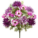 22" Mixed Mum & Hydrangea Silk Flower Bush -Purple/Boysenberry (Pack of 6) - FBX920-PU/BB