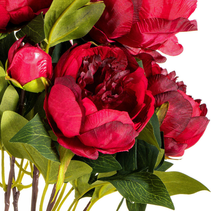 23" Silk Peony Flower Bush -Red (Pack of 4) - FD170402