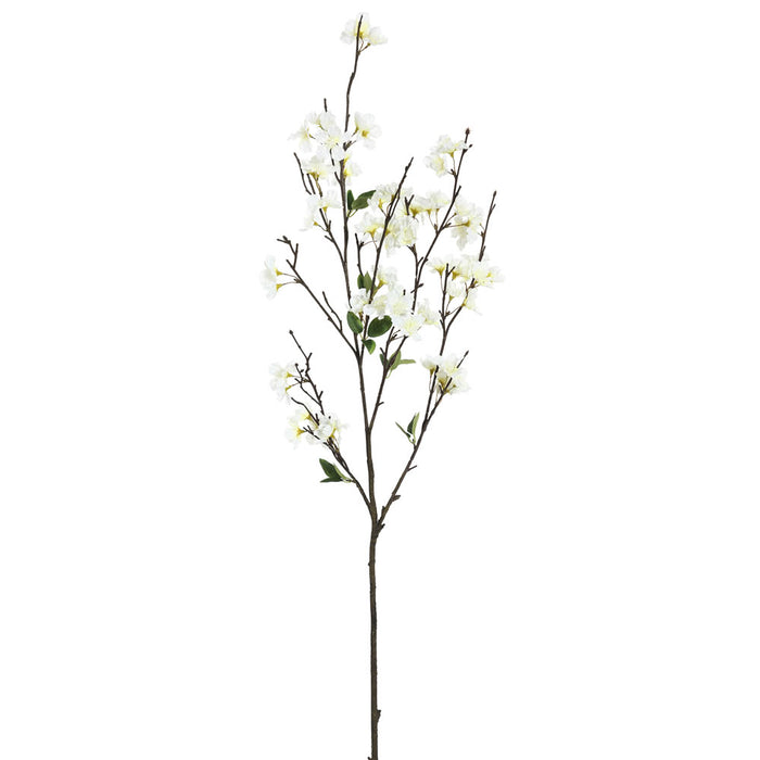 40" Silk Cherry Blossom Flower Stem -White (Pack of 6) - FD170501-3