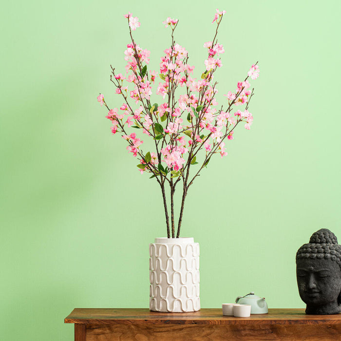 40" Silk Cherry Blossom Flower Stem -Pink (Pack of 6) - FD170502-3